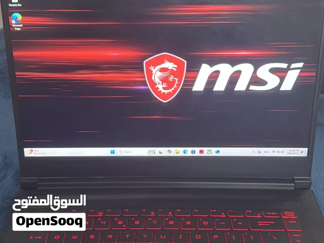 لابتوب MSI جيمنج - استعمال نظيف جدًا (6 أشهر) - i7 جيل 11 - RTX 3060 - رام 16GB - SSD 512GB gaming l