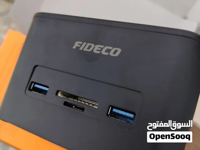 قاعدة تشغيل وقراءة هاردات FIDECO مزدوجة USB 3.0 مع قارئ كارتات ومنافذ إضافية وناسخ هارد الى هارد