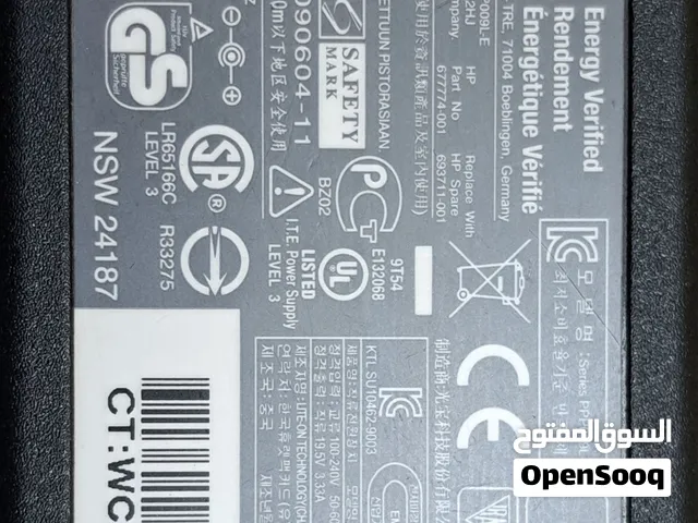 شاحن HP اصلي وارد امريكي مع هديه محول فيش القطعه جديده مستخدمه اكمن شهر