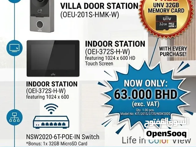 UNV Intercom Kit + FREE 32GB Memory Card – Complete Villa Door Station
