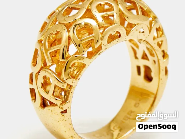 Aigner Style Designer Cut-Out Ring – Gold Plated Elegant Look