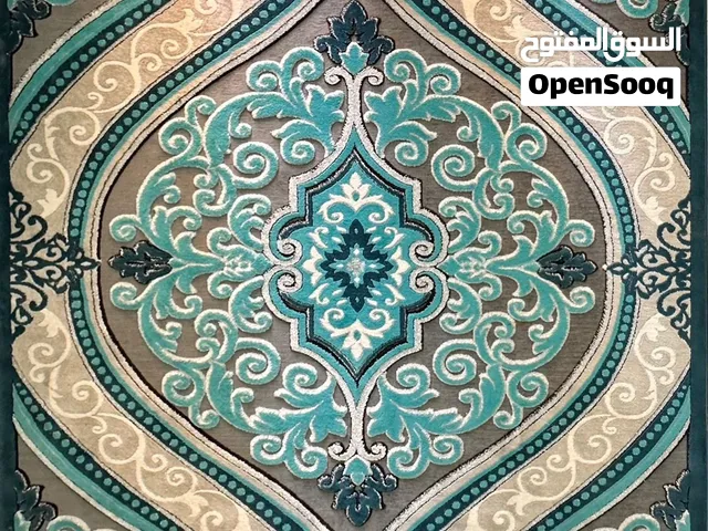 Teal & Beige Middle-Eastern Style Area Rug - Decorative Pattern, Good Condition 290x200cm