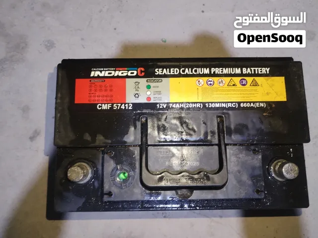 العنوان: بطارية سيارة INDIGO C بحجم 74 أمبير - بحالة ممتازة والعدسة خضراء