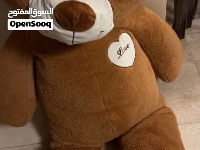 دبدوب  فرو ناعم حجم كبير جدا لون بني فاتح بحاله ممتازه جدا بحشوه بولستر ممتازه