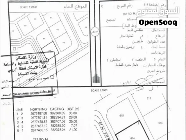 للبيع أرض كونر في محافظة البريمي الغريفة مساحة 767