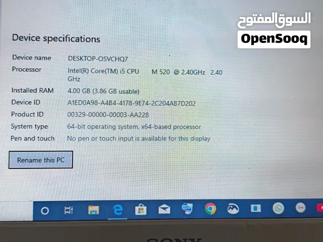 Sony Laptop windows 10