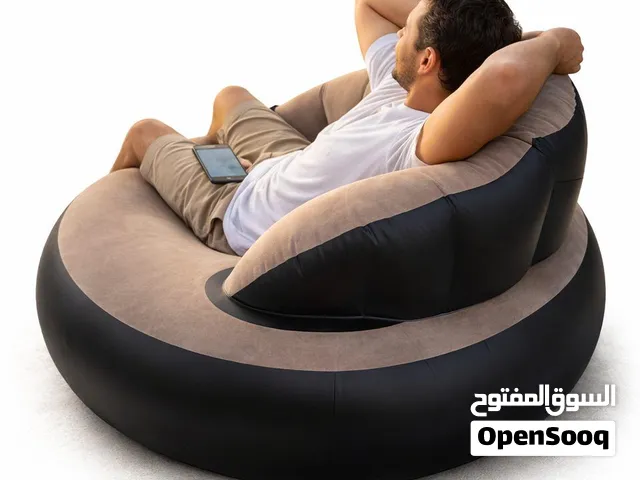 جلسة راحة خفيفة ومريحة أينما تحب. أريكة هوائية فردية بتصميم عصري وأنيق يمنحك الاسترخاء الكامل