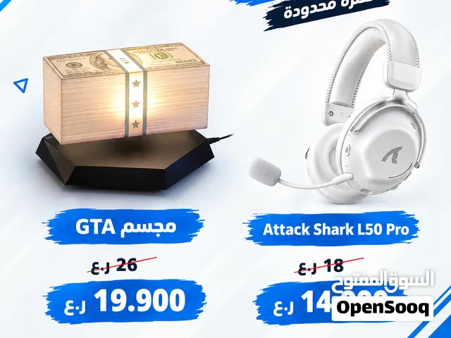 عرض سماعة Attack shark L50PRO مجسم نقود GTA ( ديكور سيت اب )