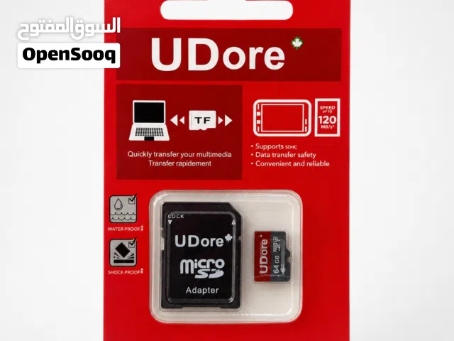 UDore 64GB microSD + Adapter / ذاكرة UDore 64GB مع أدابتر