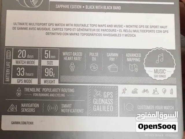 Garmin Fenix 5x plus Sapphire edition جارمن فينيكس