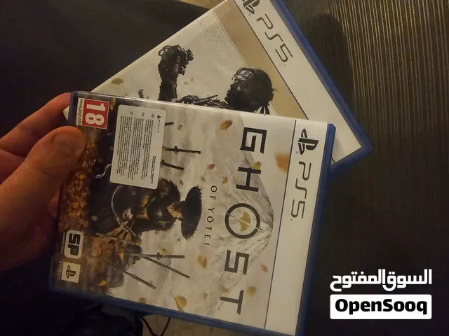 للبيع قرصين بلي ستيشن 5 5 غوست اوف يوتي نسخه اوربي تدعم العربيه وغوست او تسوشيما نسخة عربيه بحته