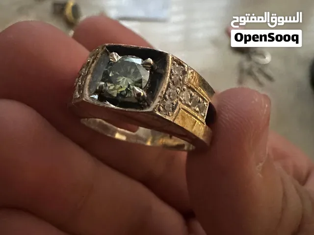خاتم رجالي فضة اللماس بي مجال