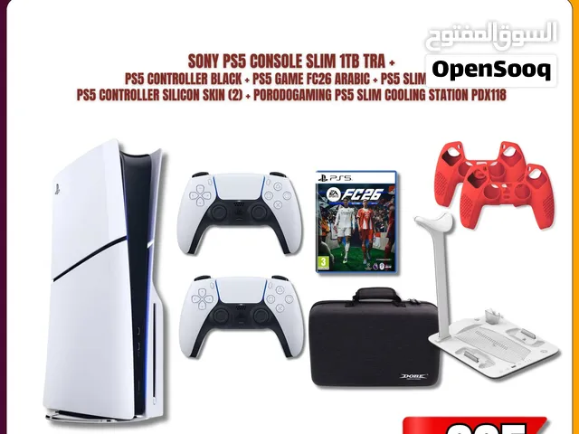 Sony PlayStation 5 Slim 1TB Gaming Bundle with EA Sports FC 26, Extra Controller & Accessories Packa
