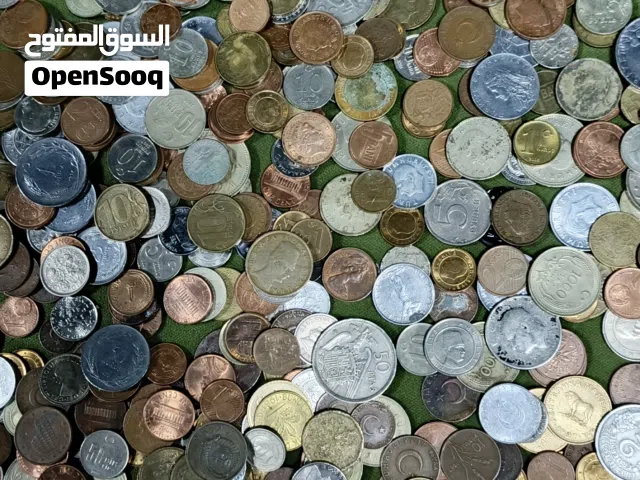 عملات معدنية اجنبية    كمية كبيرة اوربية امريكية جنوب شرق  اسيا  وافريقيه ومختلفة