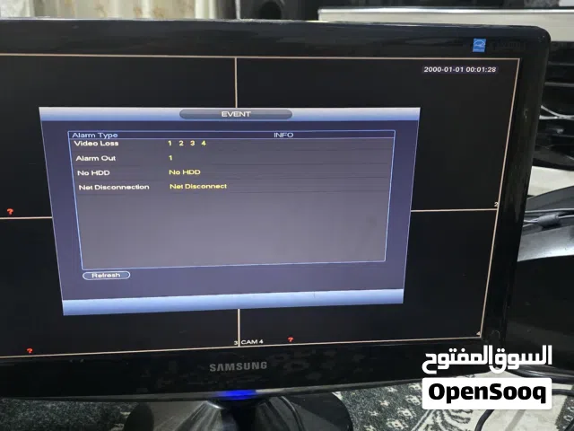 شاشة سامسونك حجم 20  للكاميرات منفذ في جي اي