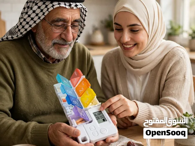حافظة دواء ذكية 7 ايام منبه رقمي 4 منبهات 17×7×3 سم قابل فصل الوان شفافة قفل محكم فاخر جدا جدا جدااا