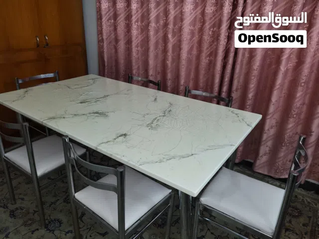 طاولة طعام 6 نفرات مع الكراسي