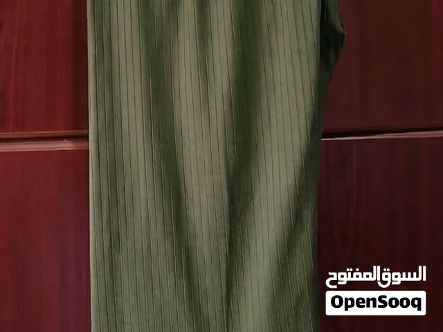 طقم خريفي كاجوال زيتي مضلع قطعتين