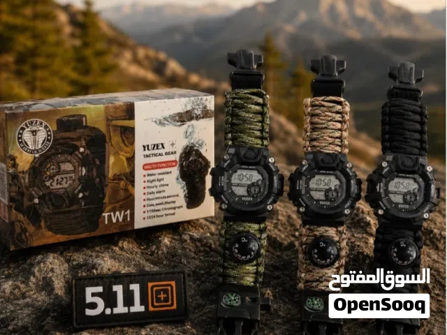 ساعة جيشية 511 HR6058 أصلية بتصميم عسكري متين وجودة عالية مناسبة للرحلات والعمل