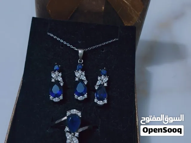 سيت فضة مطعم بالاحجار عيار 925 الفضة