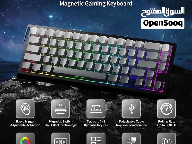 كيبورد Attack Shark X68 (HE) هو كيبورد ميكانيكي احترافي مصمم خصيصاً للاعاب