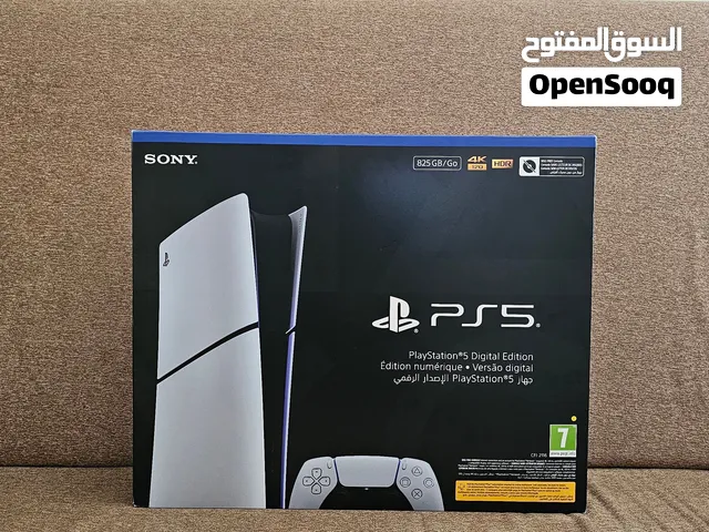 جهاز بلايستيشن 5 الإصدار الرقمي نظيفة لم تفتح من الكرتون PlayStation Digital Edition - Slim 825 GB