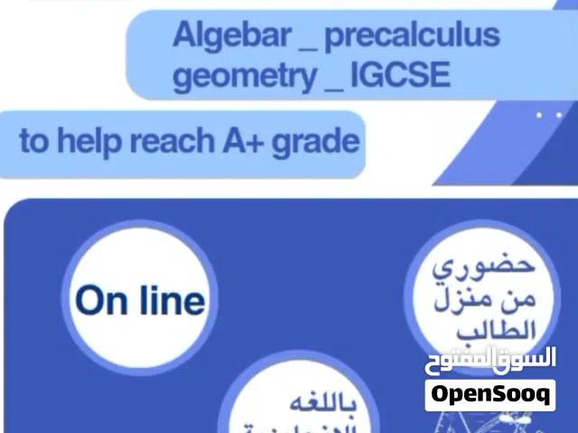 Certified  tutor  for  math  geometry algebra calculus IGCSE