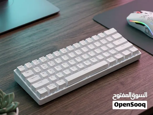 Redragon Draconic K530W-RGB ميكانيكي 60% أبيض  RGB  Bluetooth 5.0  USB-C  61 مفتاح