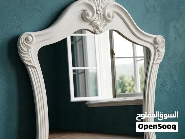 مراة كلاسيك فاخرة إطار أبيض / Classic White Vintage Mirror for Sale