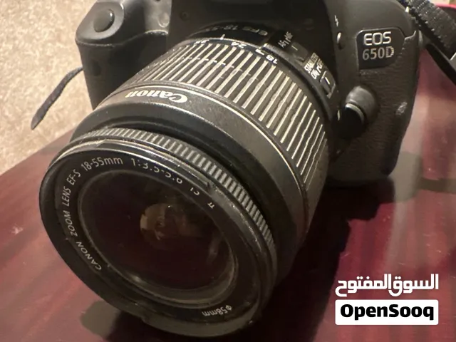 كاميرا Canon EOS 650D مع عدسة 18-55 شغالة