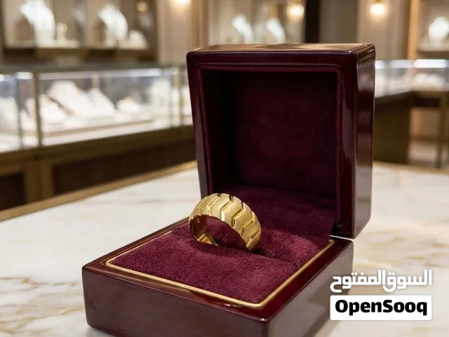 خاتمين دبلتين تلبيس ذهب طلاء وليست ذهب مع نثر سكر
