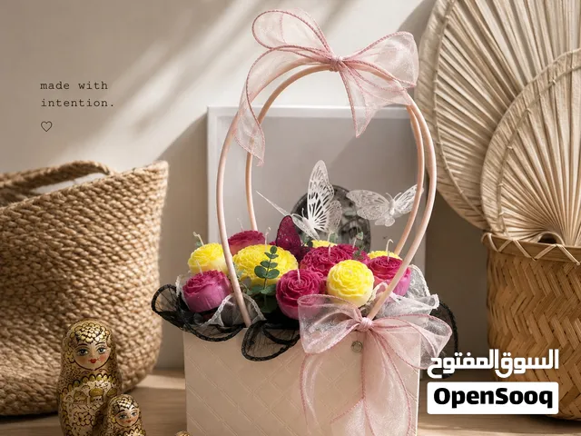 باقه ورد من شموع طبيعيه و معطره