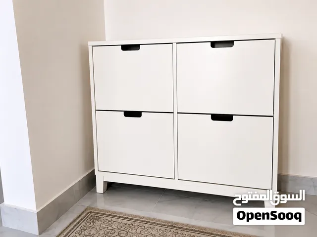 White 4-Drawer Storage Shoe Cabinet