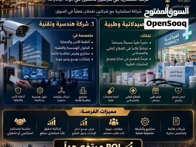 مطلوب مستثمر استراتيجي لشركتين قائمتين