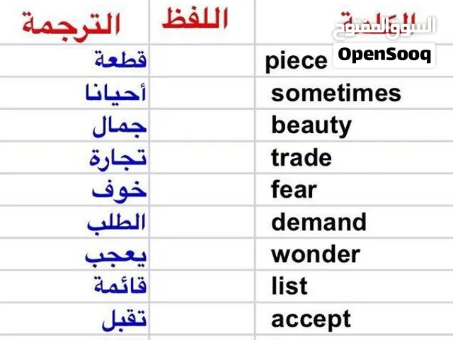 معلم خصوصي  لتعليم اللغة الانجليزية في المنازل لكل المراحل