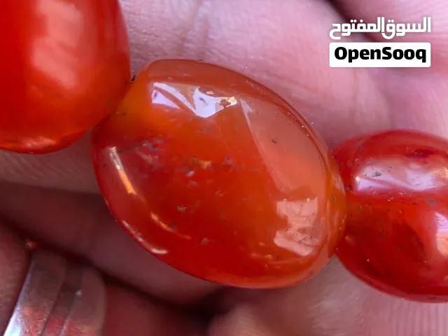 مسبحة من الاحجار الكريمة. العقيق اليمني الأصلي لون مميز