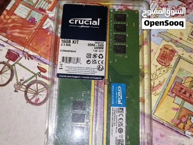 رامات Crucial DDR4 للكمبيوتر المكتبي 16GB (2×8GB) بسرعة 2400MHz
