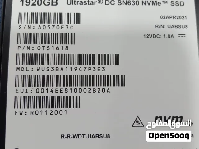 HDD SSD NVM e for servers only 2 TB
