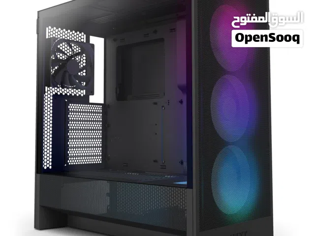 NZXT H5 Flow (2024) RGB Tempered Glass ATX Mid-Tower Computer Case - Black