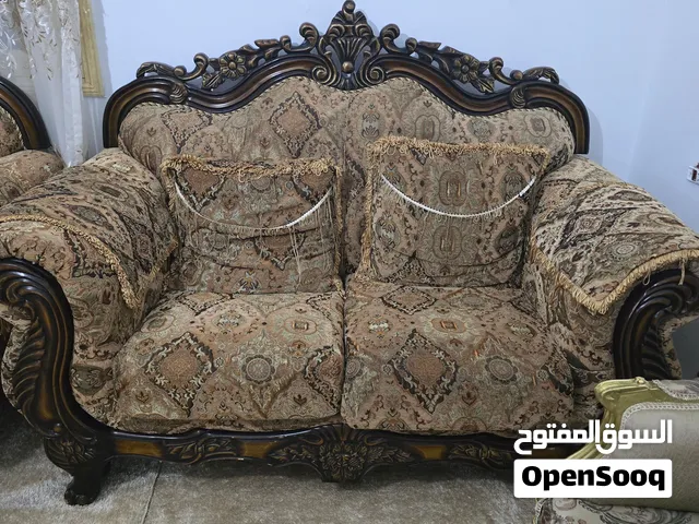 صالون 3 قطع كبيرة خشب طبيعي صلب