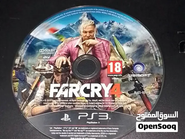 بلايستيشن 3 سليم مهكر للبيع بحالة شبه جيدة استخدام 3شهور فقط معا يد واحد و شريط للعبة FARCRY 4