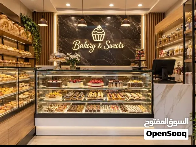 محل كيك و حلويات شغال للبيع