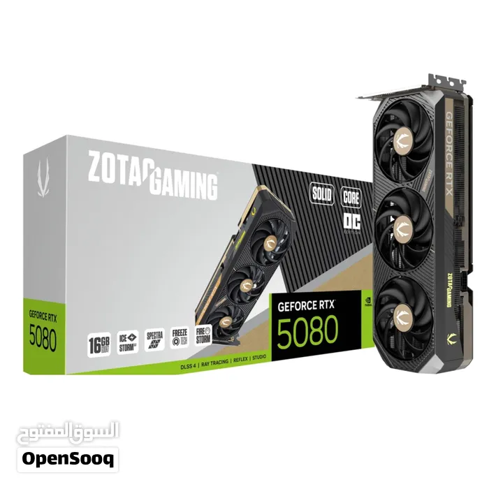 ZOTAC GAMING GeForce RTX 5080 SOLID CORE 16GB GDDR7- Graphics Card
